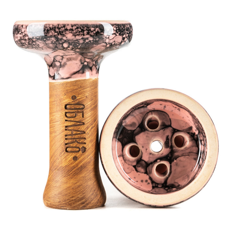 Фото и внешний вид — Чаша Облако Glaze Top - Чёрно-Розовый Мрамор