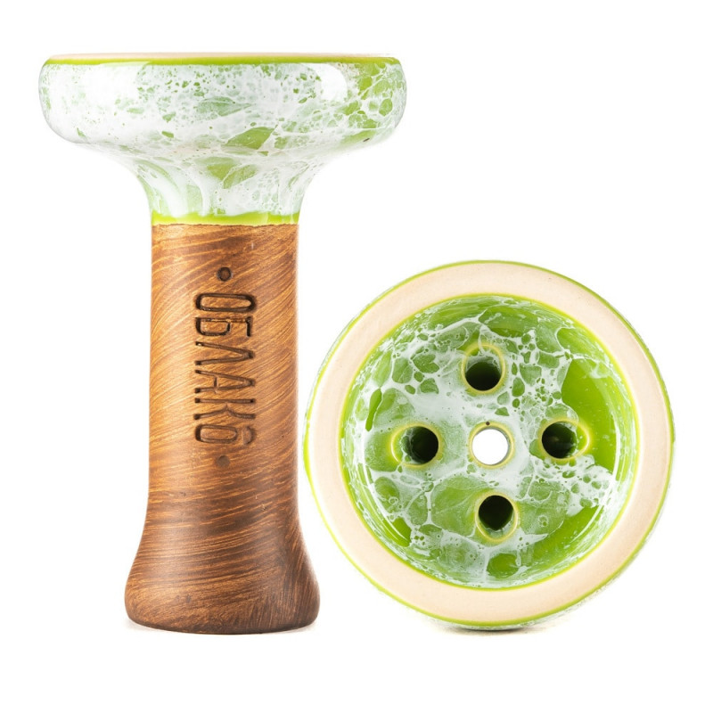 Фото и внешний вид — Чаша Облако Glaze Top - Салатово-Белый