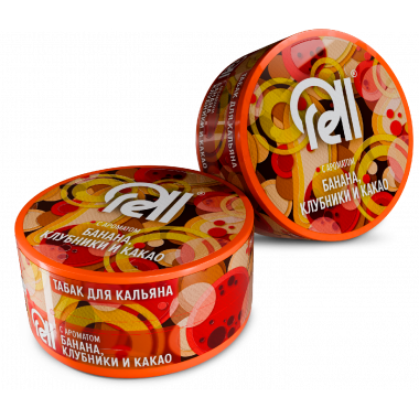 Табак для кальяна RELL с ароматом Банана, клубники и какао (25г.)