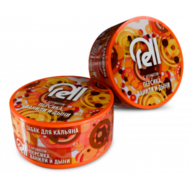 Табак для кальяна RELL с ароматом Персика, ванили и дыни (25г.)