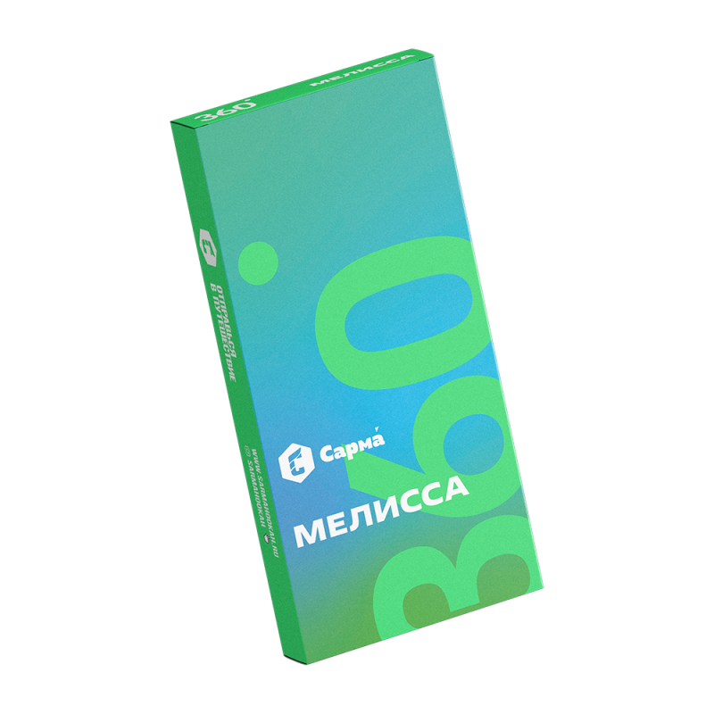 Фото и внешний вид — Табак для кальяна САРМА 360 Легкая Мелисса 40г.