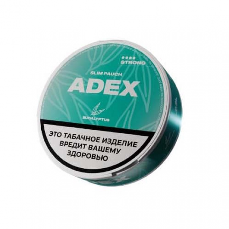Фото и внешний вид — Табак жевательный Adex Ultrastrong Slim Эвкалипт 9 гр
