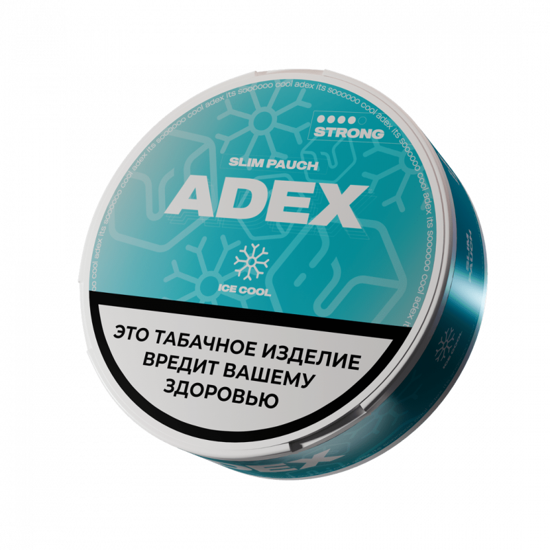 Фото и внешний вид — Табак жевательный Adex Strong Slim Ice Cool 9 гр