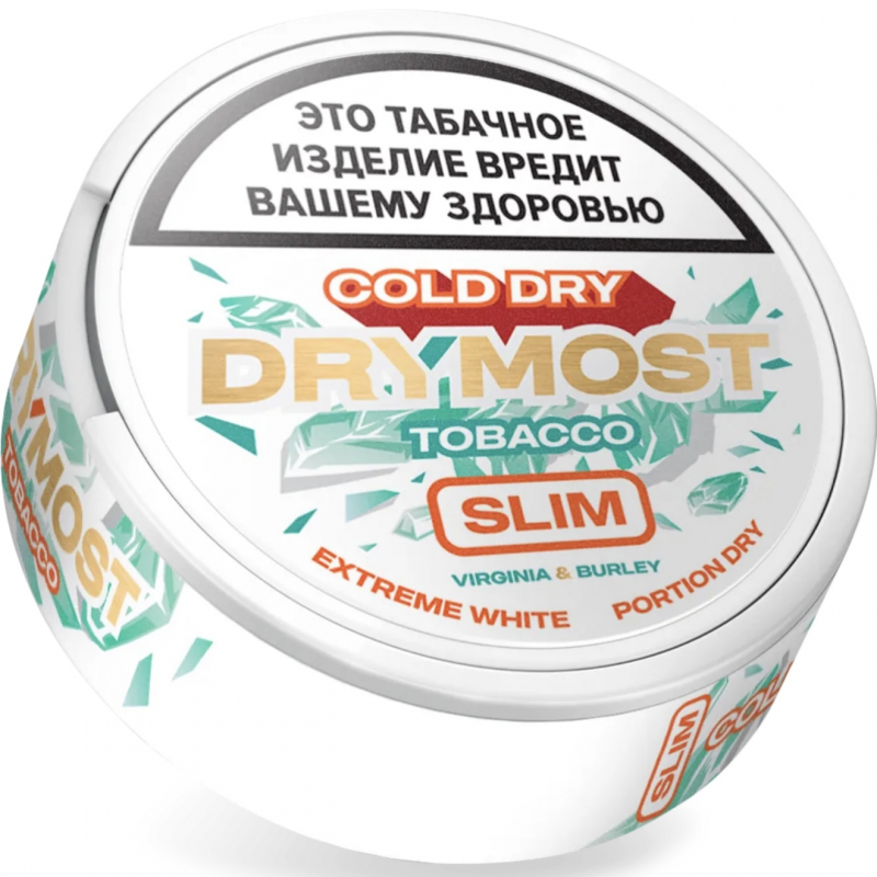 Фото и внешний вид — Табак жевательный Drymost Slim Cold Dry (мята, ментол, табак) 7 гр (17 п)
