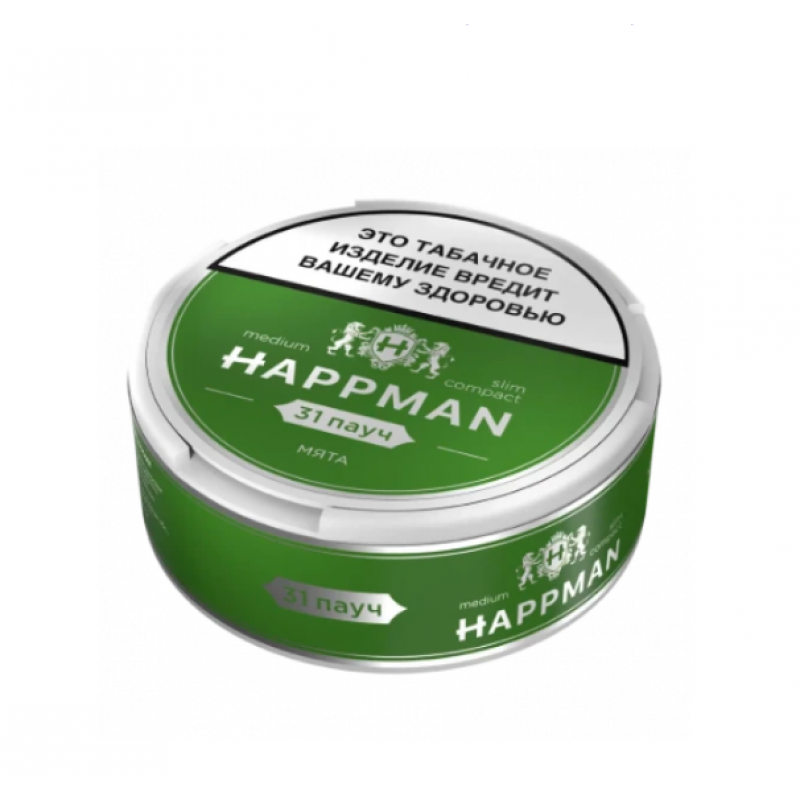 Фото и внешний вид — Табак жевательный HAPPMAN Medium «Мята»