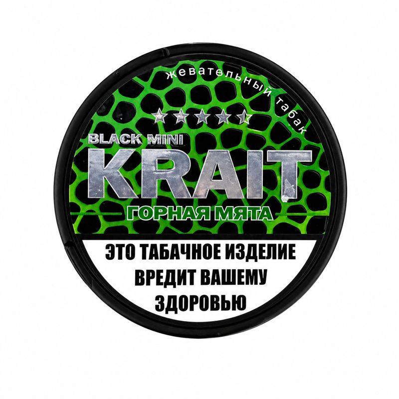 Фото и внешний вид — Табак жевательный Krait Mini Горная мята 11 гр (30 п)