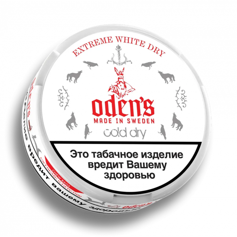 Фото и внешний вид — Табак жевательный Oden's Cold Dry (мята, ментол, табак) 13 гр (20 п) - Оригинал Швеция