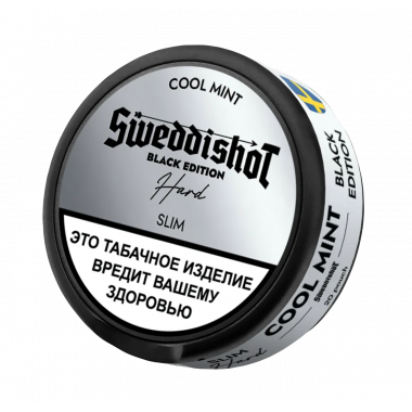 Табак жевательный Sweddishot Slim Black Edition Mint (мята) 10 гр (20 п)