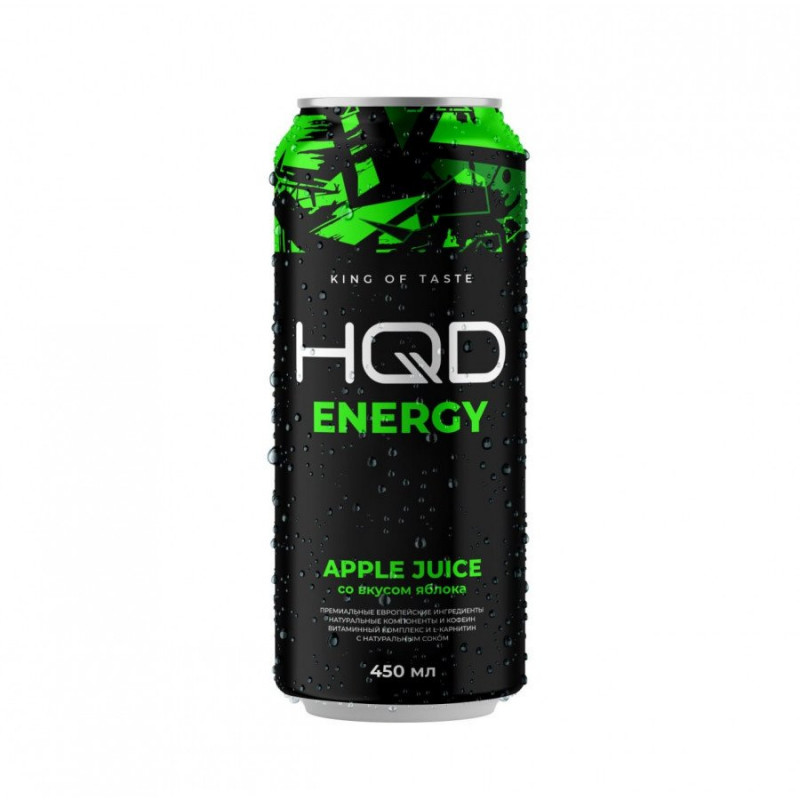 Фото и внешний вид — Энергетик HQD Energy Apple juice 0,45л