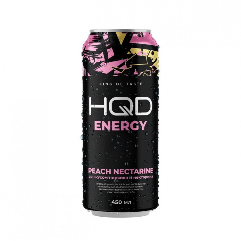 Фото и внешний вид — Энергетик HQD Energy Peach Nectarine 0,45л