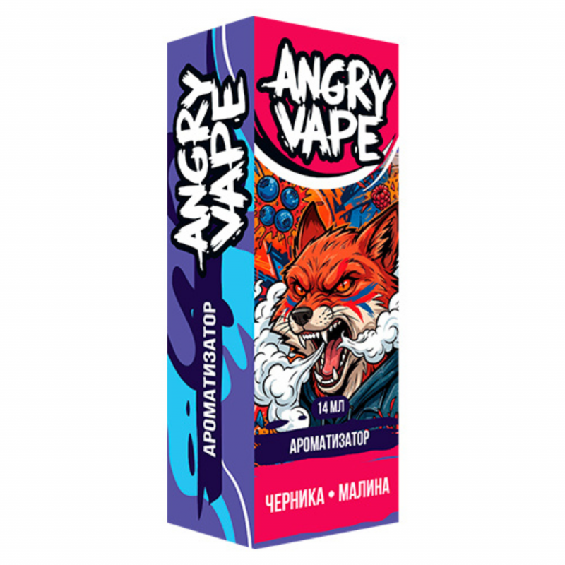 Фото и внешний вид — Ароматизатор Angry Vape - Черника Малина 14 мл