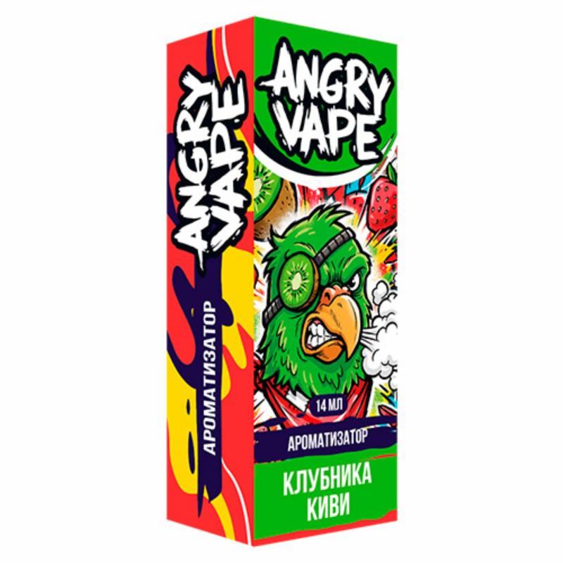 Фото и внешний вид — Ароматизатор Angry Vape - Клубника Киви 14 мл
