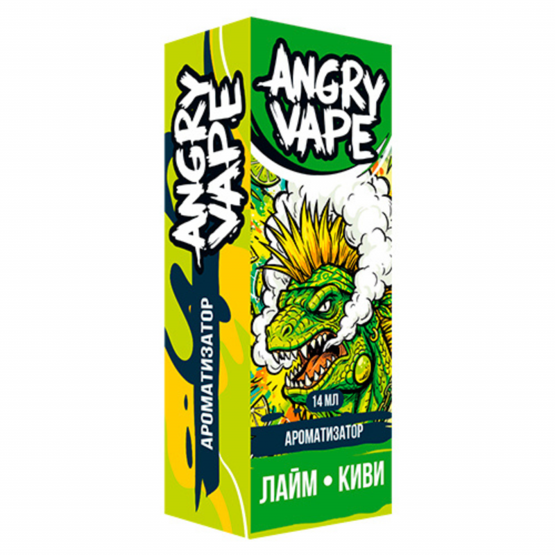 Фото и внешний вид — Ароматизатор Angry Vape - Лайм Киви 14 мл
