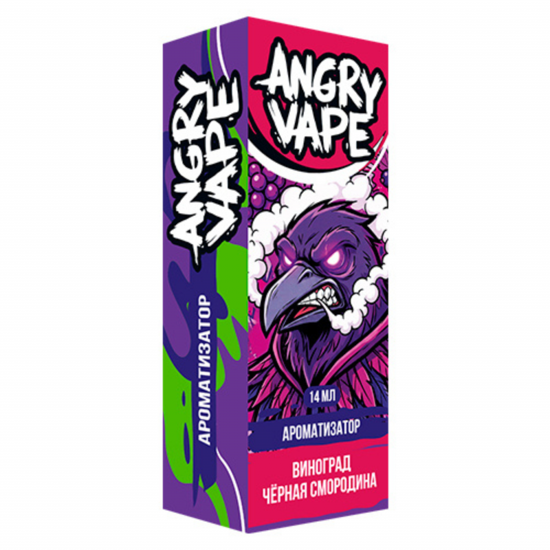 Фото и внешний вид — Ароматизатор Angry Vape - Виноград Черная Смородина 14 мл