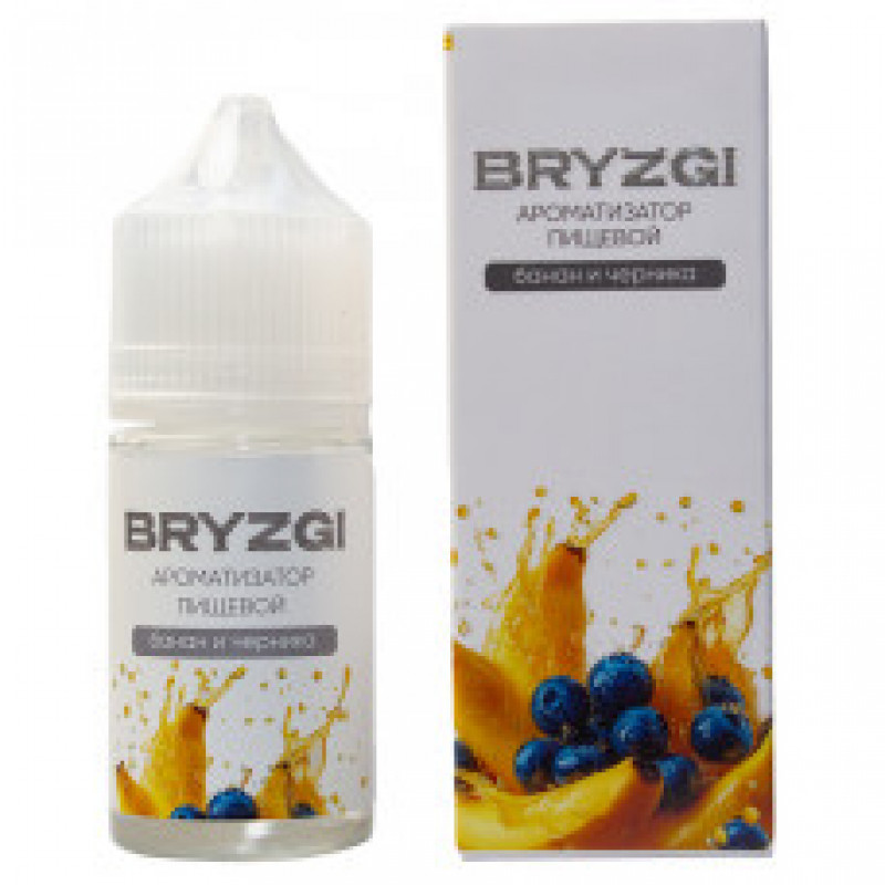 Фото и внешний вид — Ароматизатор пищевой Bryzgi - Банан Черника 14мл