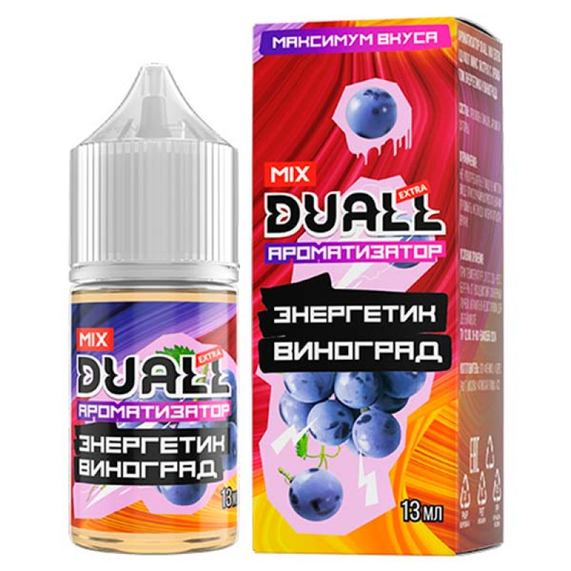 Фото и внешний вид — Ароматизатор Duall Mix Энергетик Виноград 13мл