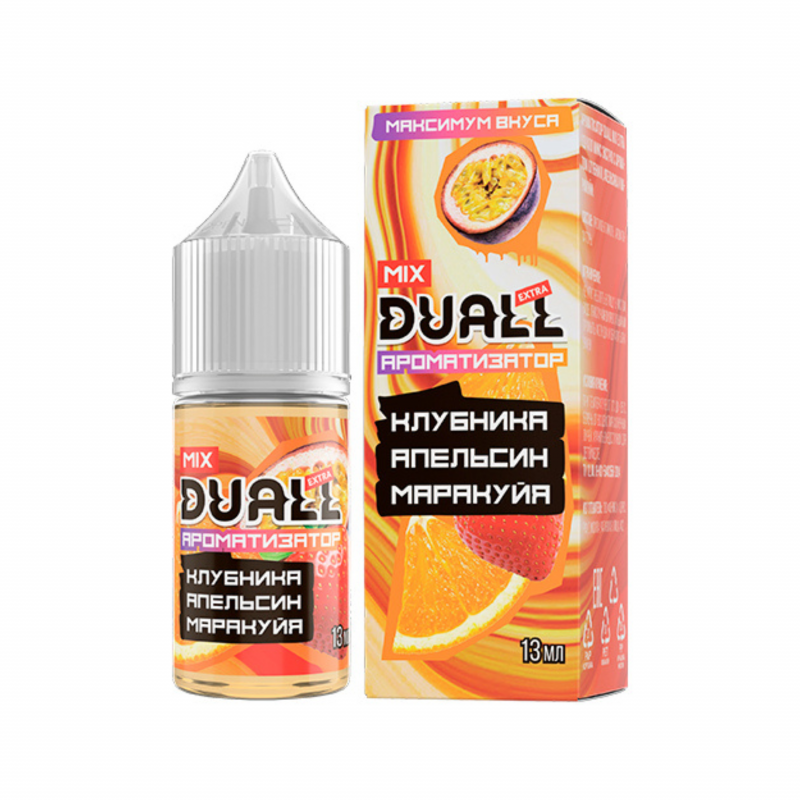 Фото и внешний вид — Ароматизатор Duall Mix Клубника Апельсин Маракуйя 13мл