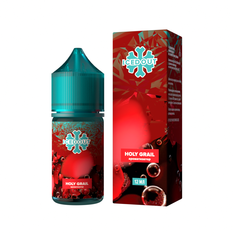 Фото и внешний вид — Ароматизатор Glitch Sauce ICED OUT - Holy Grail ( Лимонад из лепестков розы ) 12 мл