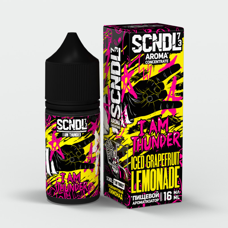Фото и внешний вид — Ароматизатор пищевой SCNDL I Am Thunder - Грейпфрутовый Лимонад 16мл