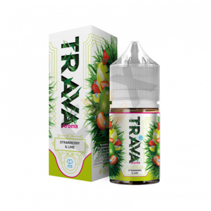 Фото и внешний вид — Ароматизатор пищевой TRAVA STRAWBERRY & LIME (Клубника/Лайм) Объем 13 мл