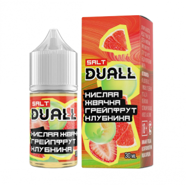Duall Extra SALT 30ml - Кислая Жвачка Грейпфрут Клубника S