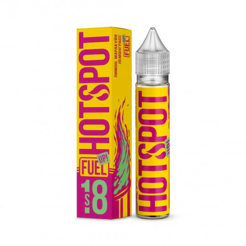 Фото и внешний вид — Hotspot Fuel UP! SALT 30ml - Лимон Маракуйя Лемонграсс N