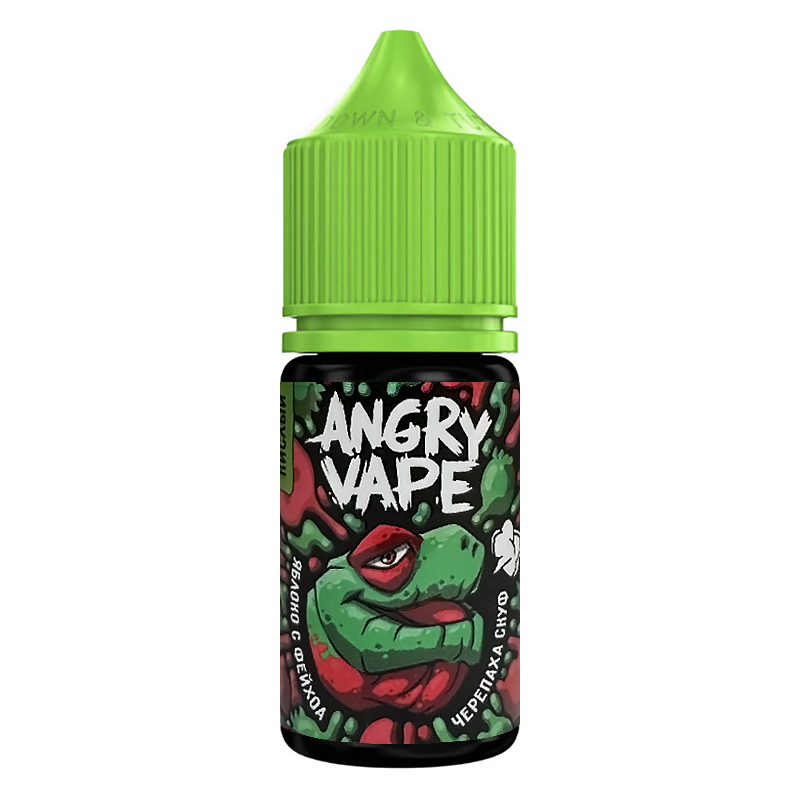 Фото и внешний вид — Angry Vape SALT 30ml - Черепаха Скуф (Яблоко с фейхоа) N
