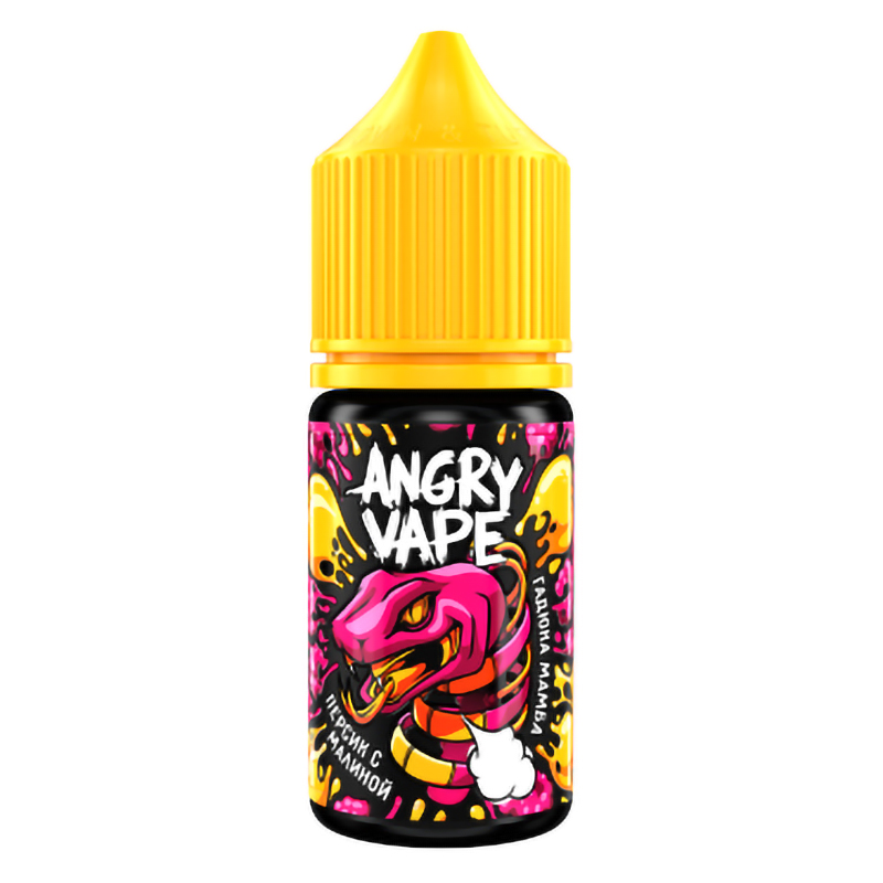 Фото и внешний вид — Angry Vape SALT 30ml - Гадюка Мамба (Персик с малиной) N