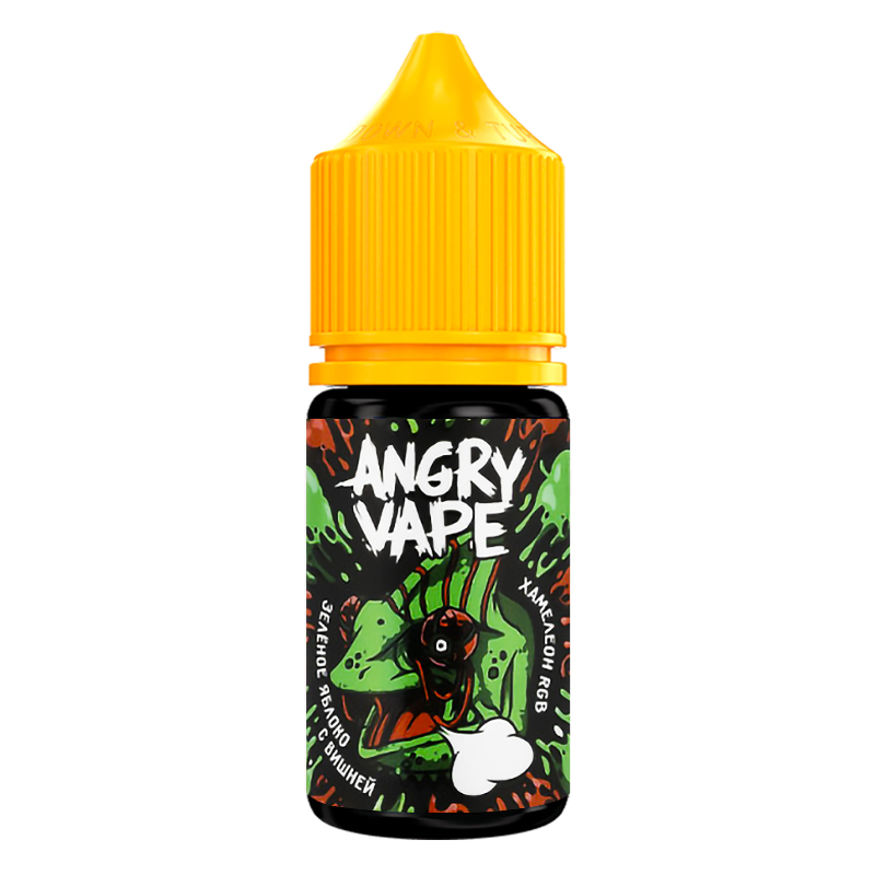 Фото и внешний вид — Angry Vape SALT 30ml - Хамелеон RGB (Зелёное яблоко с вишней) N