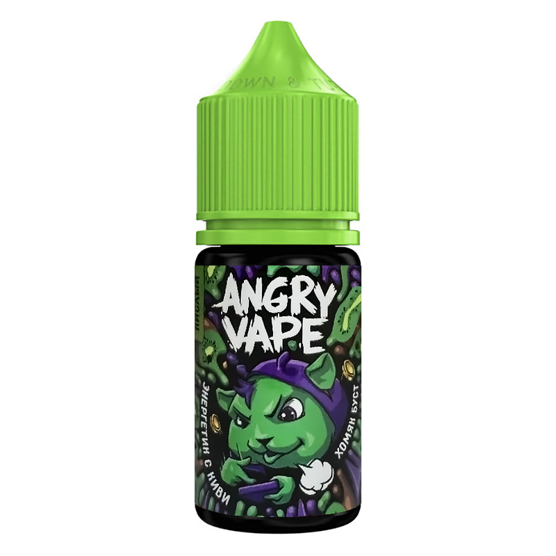 Фото и внешний вид — Angry Vape SALT 30ml - Хомяк Буст (Энергетик с киви) S