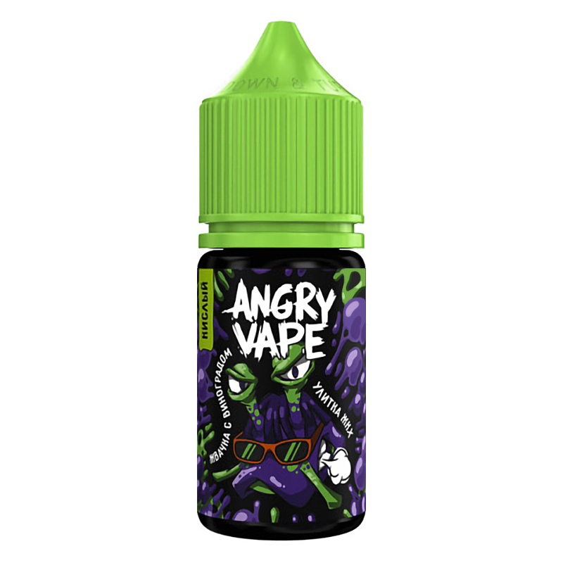 Фото и внешний вид — Angry Vape SALT 30ml - Улитка ЖКХ (Жвачка с Виноградом) N