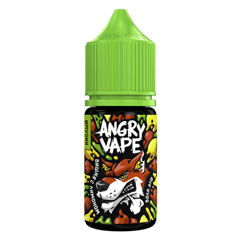 Фото и внешний вид — Angry Vape SALT 30ml - Волк АУФ (Вишня с лимоном) N