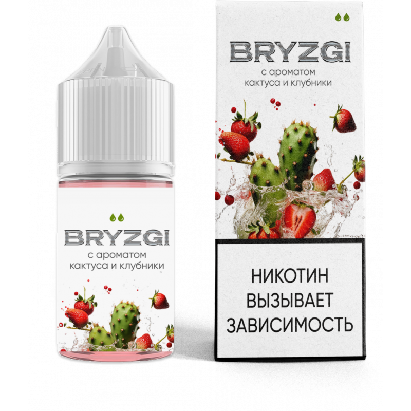 Фото и внешний вид — BRYZGI 30ml - Кактус Клубника Лёд N