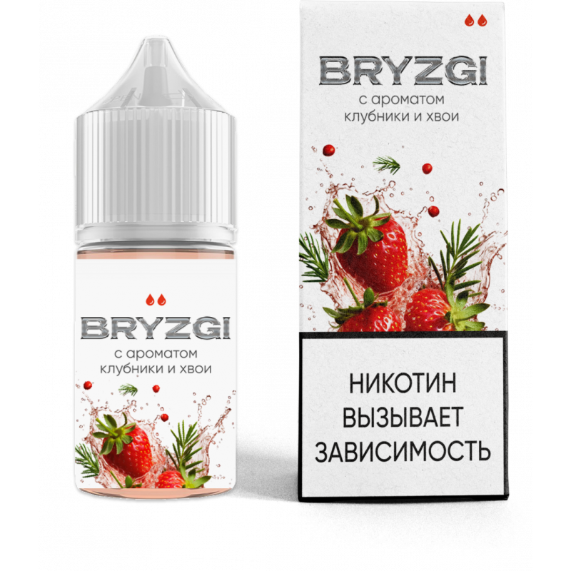 Фото и внешний вид — BRYZGI 30ml - Хвоя Клубника Лёд N