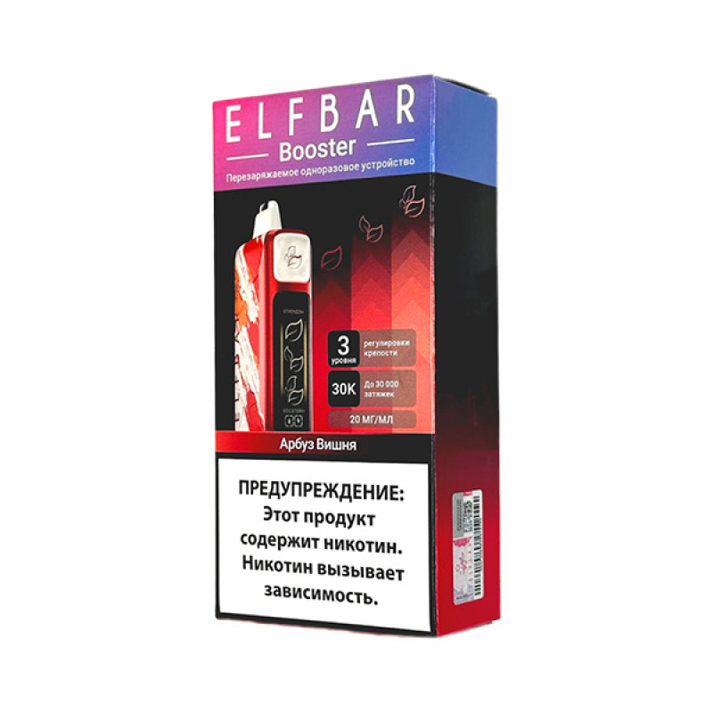 Фото и внешний вид — Elf Bar Booster Nic King 30000 - Арбуз Вишня