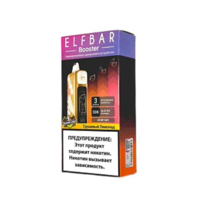 Фото и внешний вид — Elf Bar Booster Nic King 30000 - Грушевый Лимонад