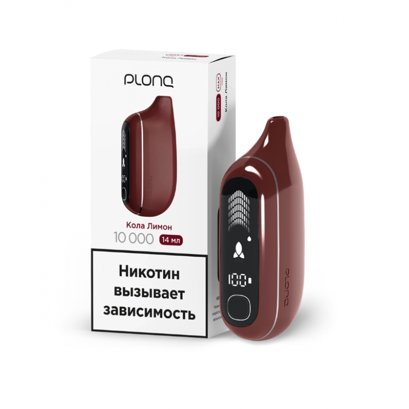 Фото и внешний вид — ЭСДН Plonq MAX PRO вкус КОЛА ЛИМОН до 10000 затяжек