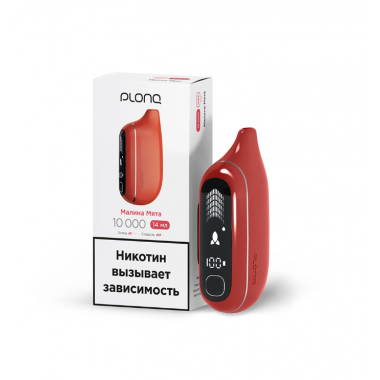 ЭСДН Plonq MAX PRO вкус МАЛИНА МЯТА до 10000 затяжек