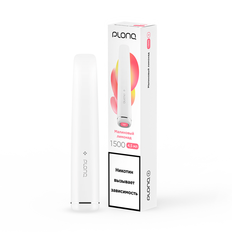 Фото и внешний вид — ЭСДН PLONQ PLUS ВКУС: МАЛИНОВЫЙ ЛИМОНАД до 1500 затяжек