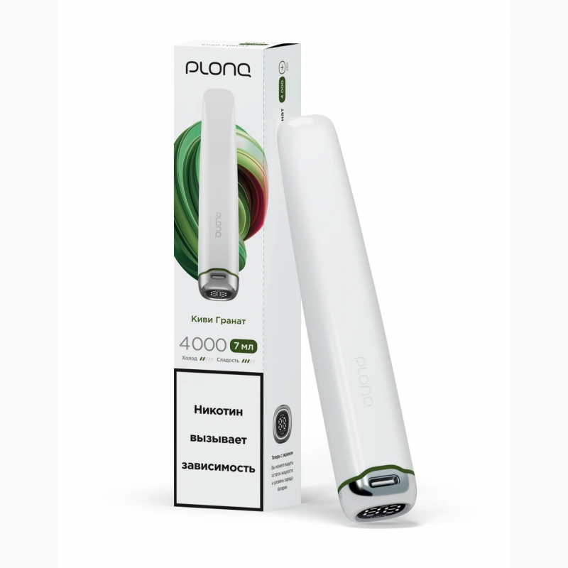 Фото и внешний вид — ЭСДН PLONQ PLUS PRO ВКУС: КИВИ ГРАНАТ до 4000 затяжек