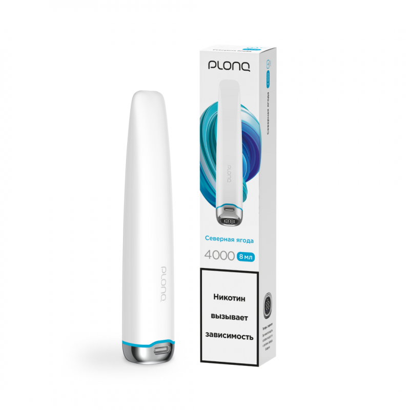 Фото и внешний вид — ЭСДН PLONQ PLUS PRO ВКУС: СЕВЕРНАЯ ЯГОДА до 4000 затяжек